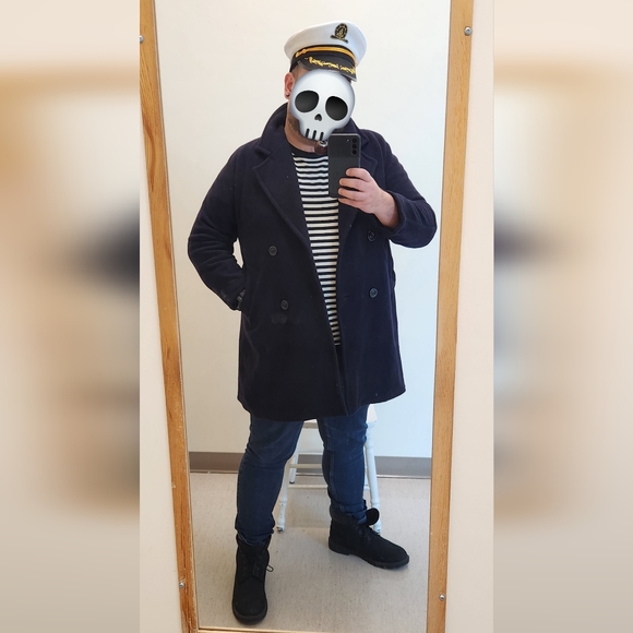 Vintage Double Breast Cashmere Wool Pea Coat - Picture 5 of 5